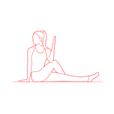 Humans Yoga Poses Lord Of The Fishes Pose Ii Editable Svg Line Art, Free Vectors File